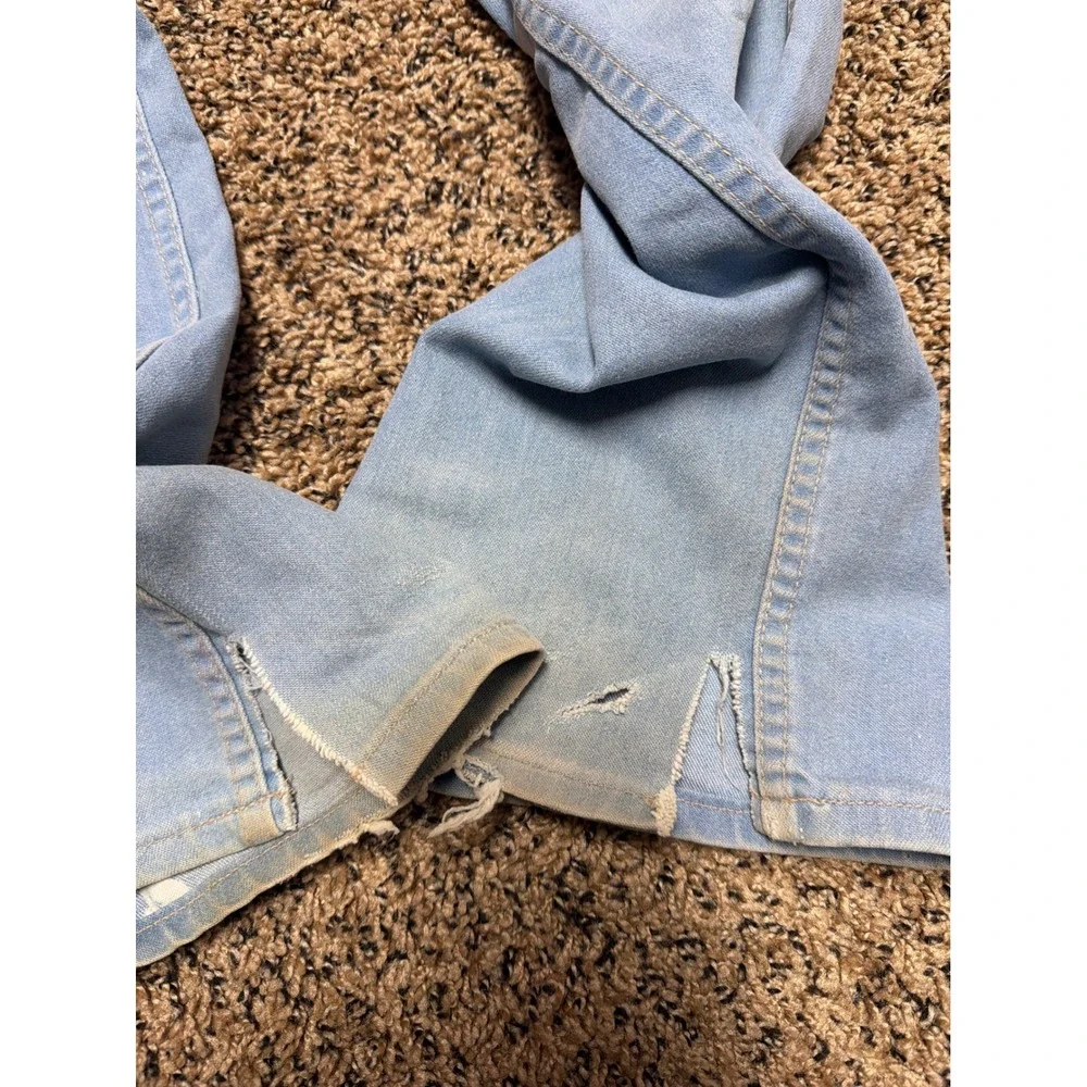 Vintage Levis Jeans Skosh More Room Orange Tab Light Wash USA‎ 36x28 Blue
